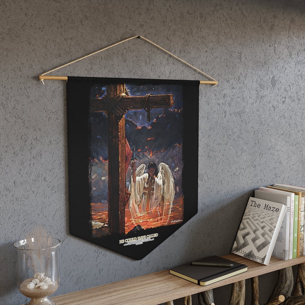 He Could Have Called by Ron DiCianni - Indoor Pennant (Rough Edge Version) - Image 4